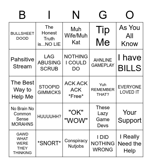 DSP Bingo Card