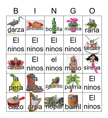 Loteria Mi Pueblito Bingo Card