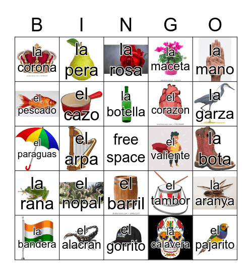 Loteria Mi Pueblito Bingo Card