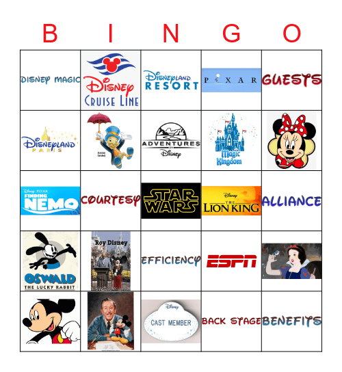 Disney Magic! Bingo Card