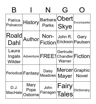 Library Bingo Card