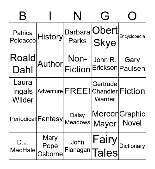 Library Bingo Card