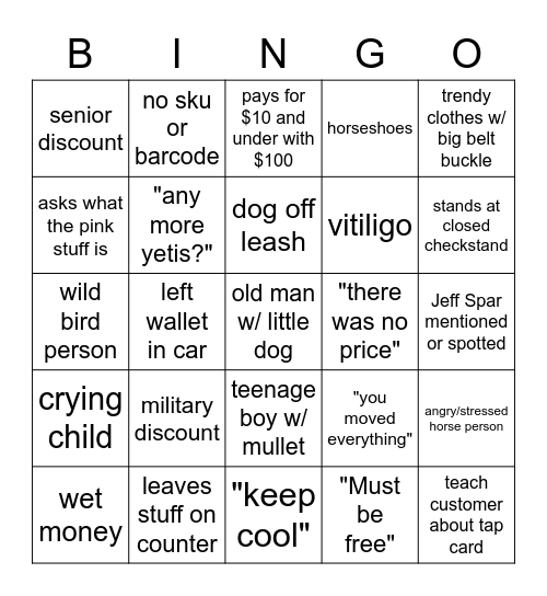 Nordy Bingo Card