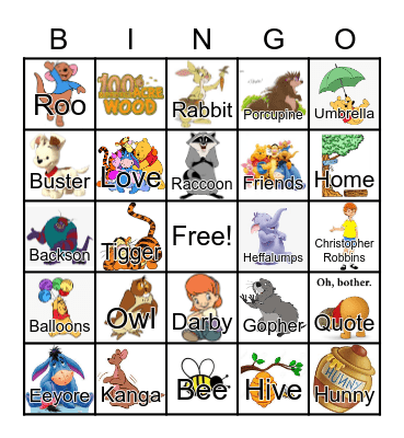 Jessie's Baby Shower BINGO Card