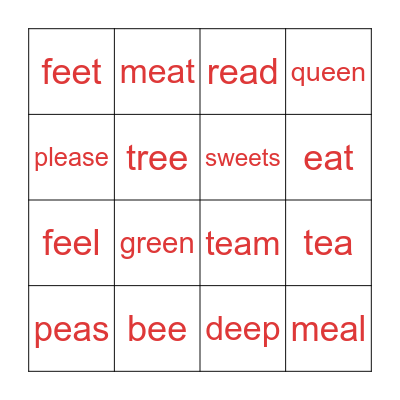 ee/ea bingo Card