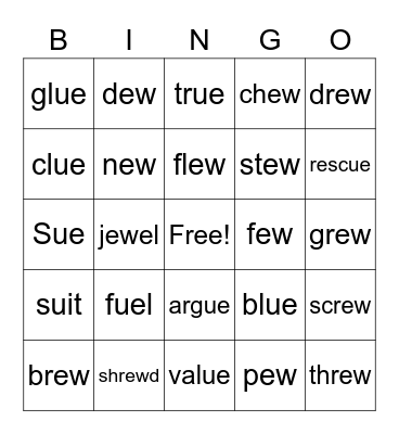 Sound Review BINGO Card