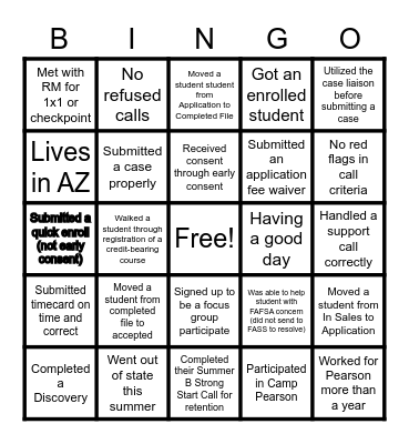 Team Candice Bingo Card