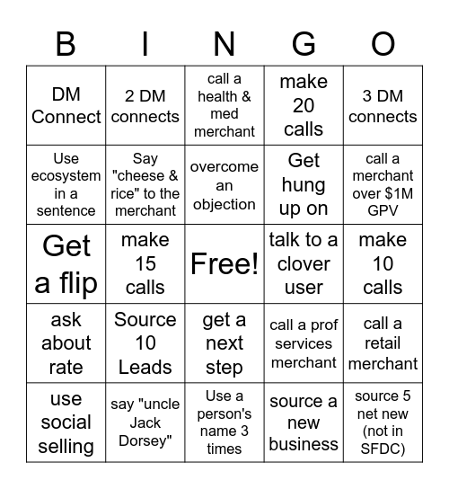 Lu-Tang Call Block Bingo Card
