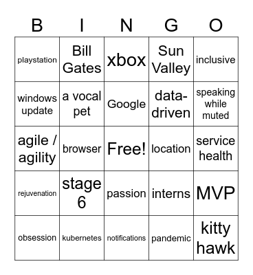 Talent Exchange words to see or hear Bingo Card