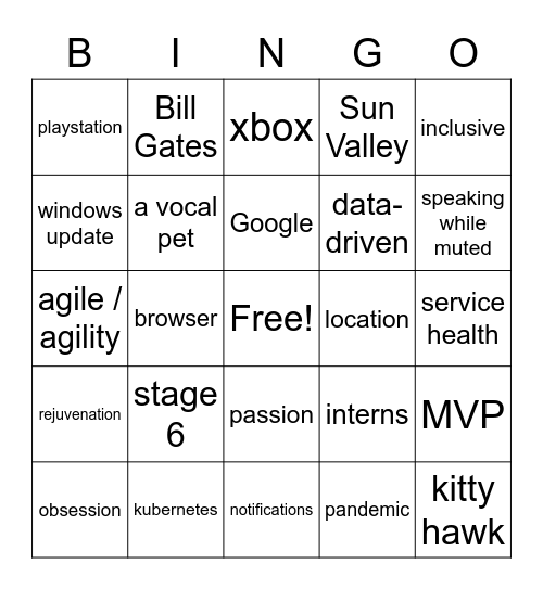 Talent Exchange words to see or hear Bingo Card