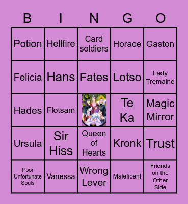 Disney Villains Bingo Card