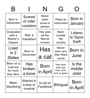 Floco Bingo Card