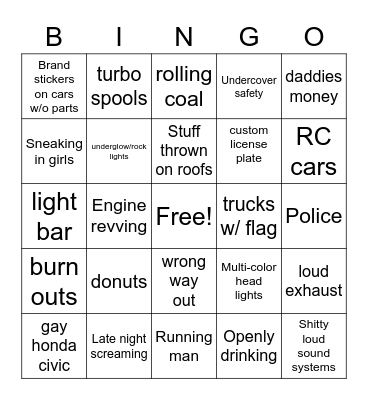 UNOH 5 Bingo Card