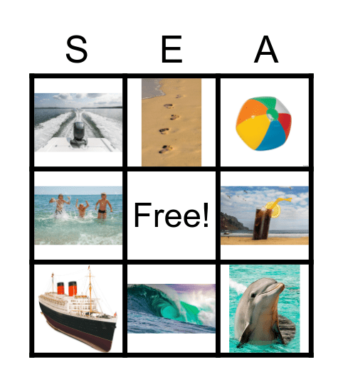 Beach Bingo Card