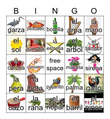 Loteria Mi Pueblito Bingo Card