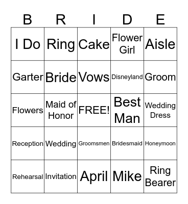 Brown - Rice Bingo Card