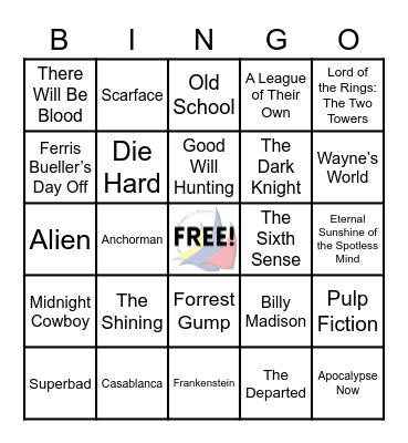 Audio Bingo - Movies Bingo Card