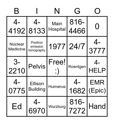 Bingo Card