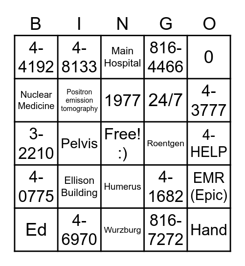 Bingo Card
