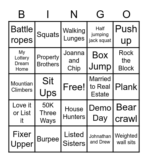 Derek Bingo Card