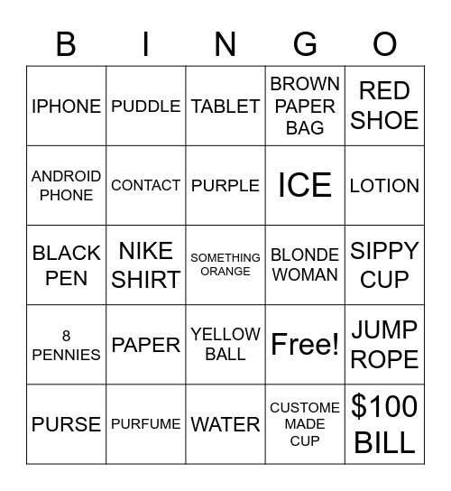 FIND IT Bingo Card