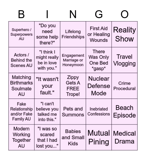 25 Follower Bingo Card