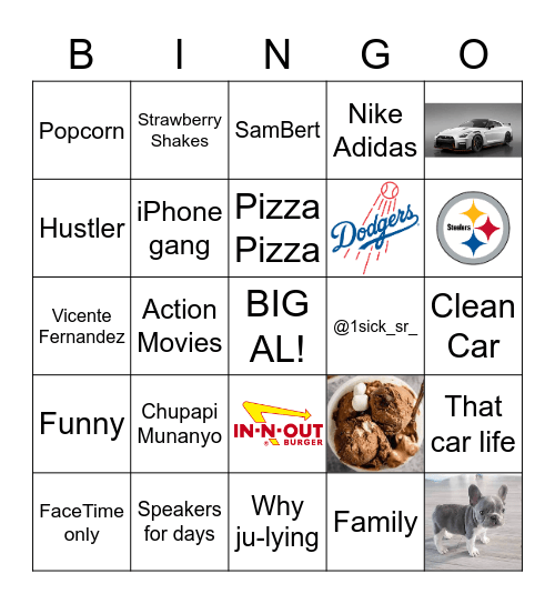 Albert Bingo Card