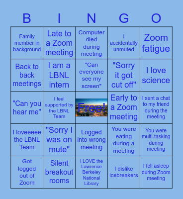 Lawrence Berkeley National Library Bingo Card