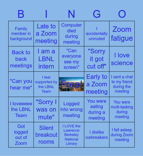 Lawrence Berkeley National Library Bingo Card