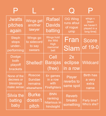 CDMX Wild Wings S23 Bingo Card