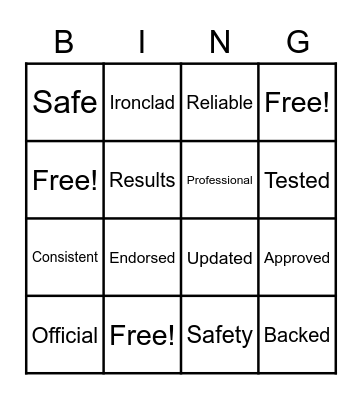 Trust Bingo Card