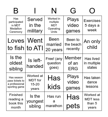 NWF FAMILY Bingo Card