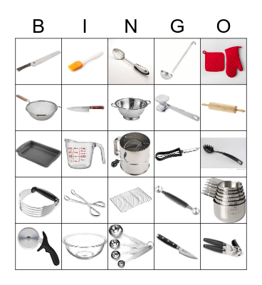 Cooking Tools Bingo Card