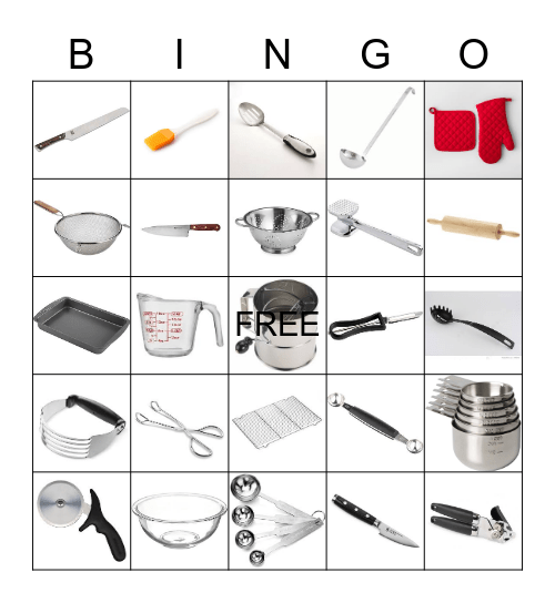 Cooking Tools Bingo Card