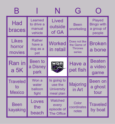 Knight Bingo Card