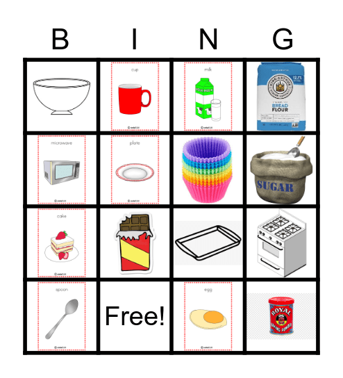 CUPCAKE Bingo Card