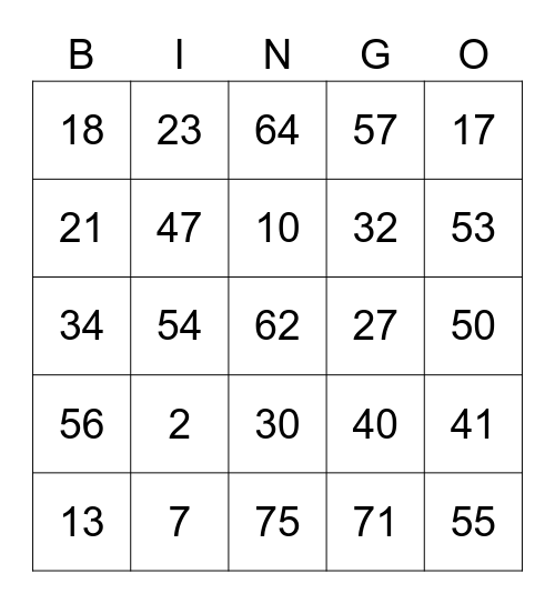 Bingo Pagar.me Bingo Card