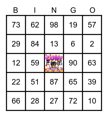 Math Addition/Subtraction Bingo Card