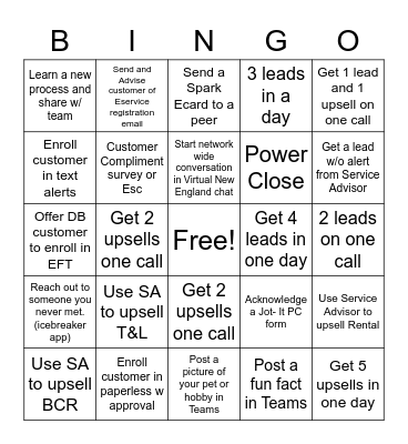 TEAM LENTYCH Bingo Card