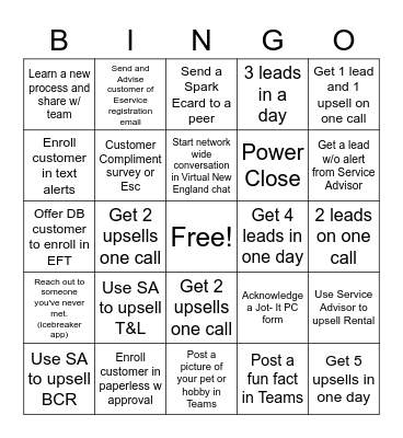 TEAM LENTYCH Bingo Card