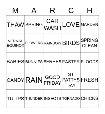 SPRING BINGO Card