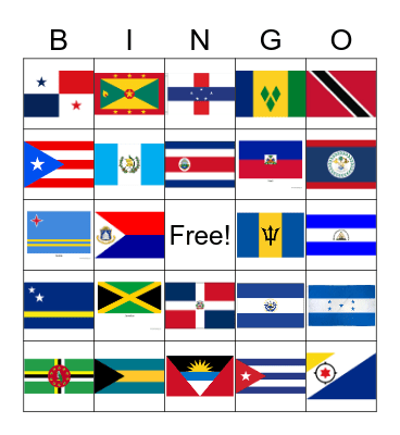 Flag Bingo Card