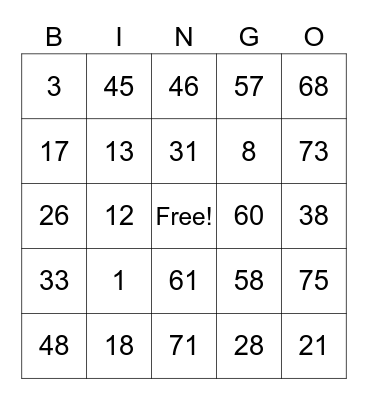 Research Bingo 1 Bingo Card