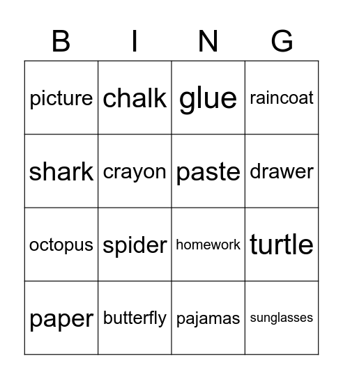SS3-2、3-3 Bingo Card
