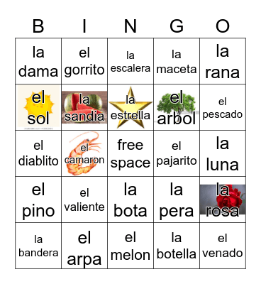 Loteria Mi Pueblito Bingo Card