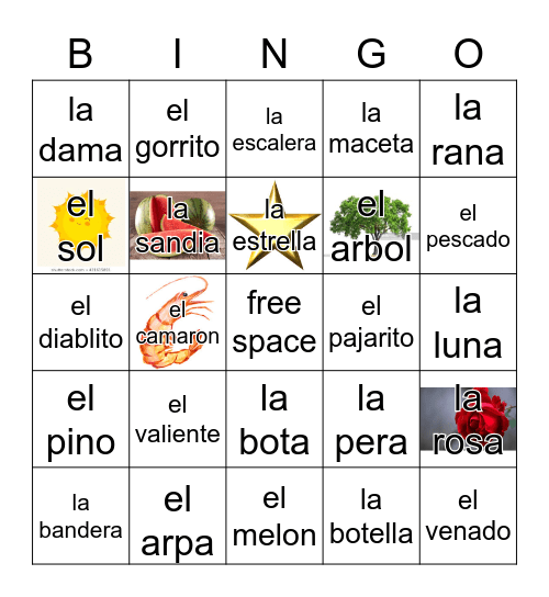 Loteria Mi Pueblito Bingo Card