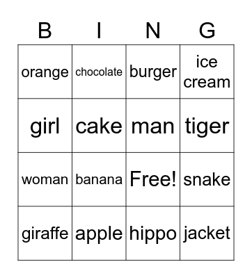 Party Time Bingo Card