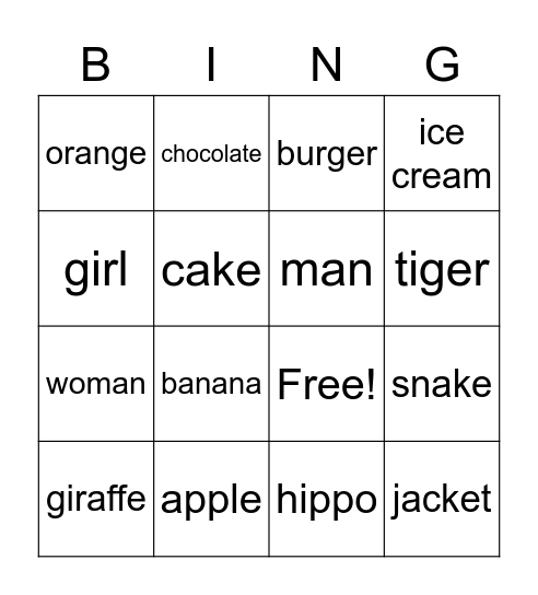 Party Time Bingo Card