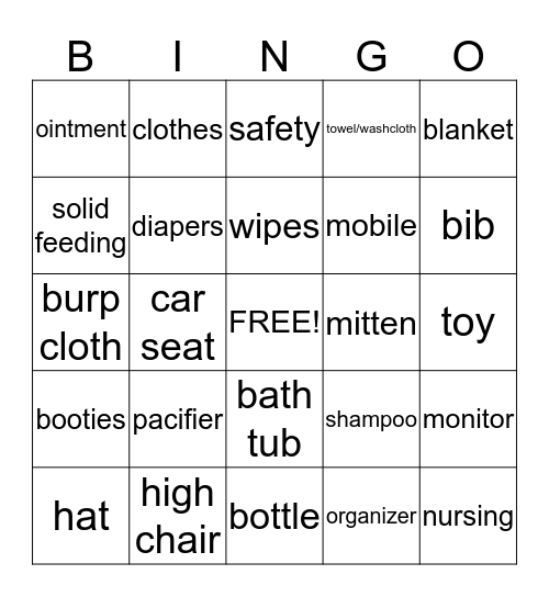 Welcome Baby Kade! Bingo Card