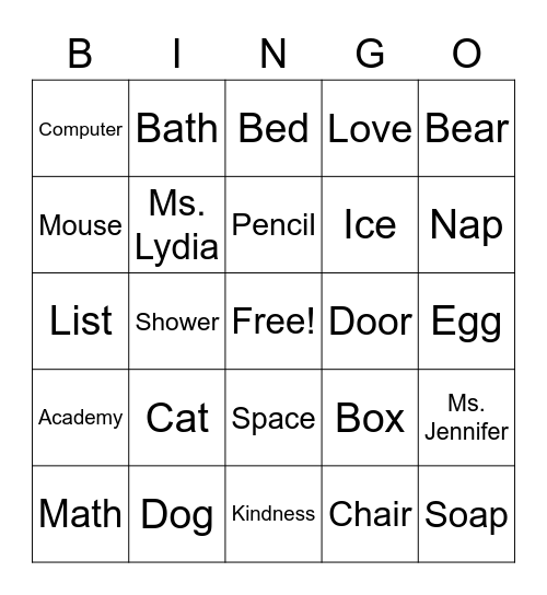 BINGO! Bingo Card